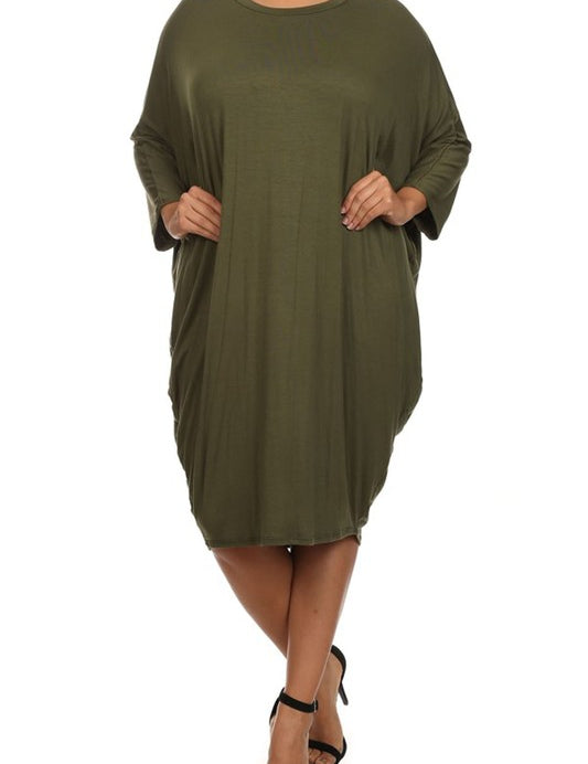 4 Sleeve Midi Dress