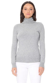 Women's Contemporary Turtleneck Spandex Pullover Sweater