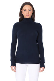 Women's Contemporary Turtleneck Spandex Pullover Sweater