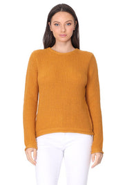 Women's Lightweight Waffle Knit Long Sleeve Sweater Top