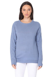 Women's Loose Fit Long Sleeve Crewneck Pullover Sweater