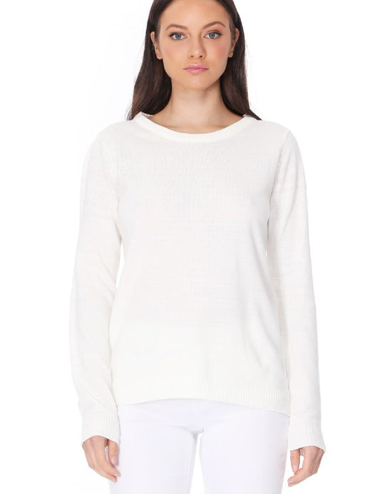 Women's Loose Fit Long Sleeve Crewneck Pullover Sweater