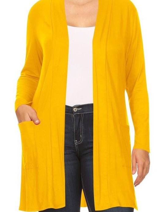 Plus size Knee length duster cardigan