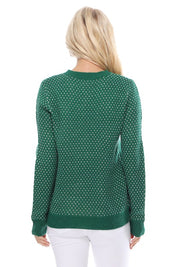 Women's Christmas Deer Jacquard Pullover Sweater