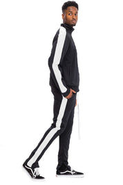 Men's Full Zip Single Stripe Track Suit