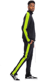 Men's Full Zip Single Stripe Track Suit