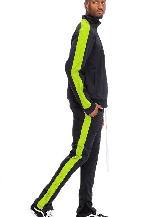 Men's Full Zip Single Stripe Track Suit