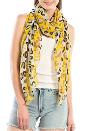 Women's Colorful Cheetah Print Polyester Scarf