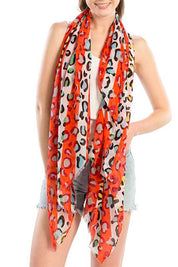 Women's Colorful Cheetah Print Polyester Scarf