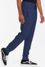 Men's Heathered Jogger Pants with Drawstring Waist