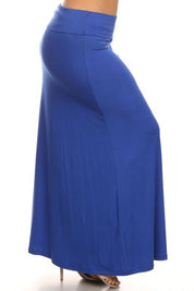 Women's Plus Size High Waisted A-Line Maxi Skirt