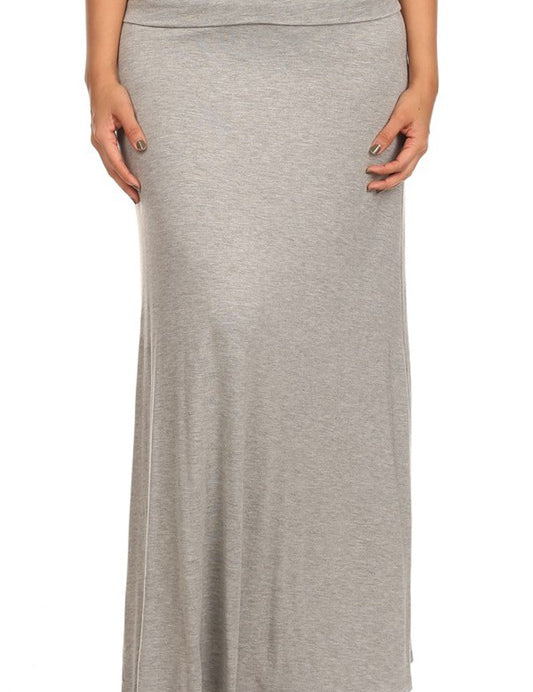 Women's Plus Size High Waisted A-Line Maxi Skirt