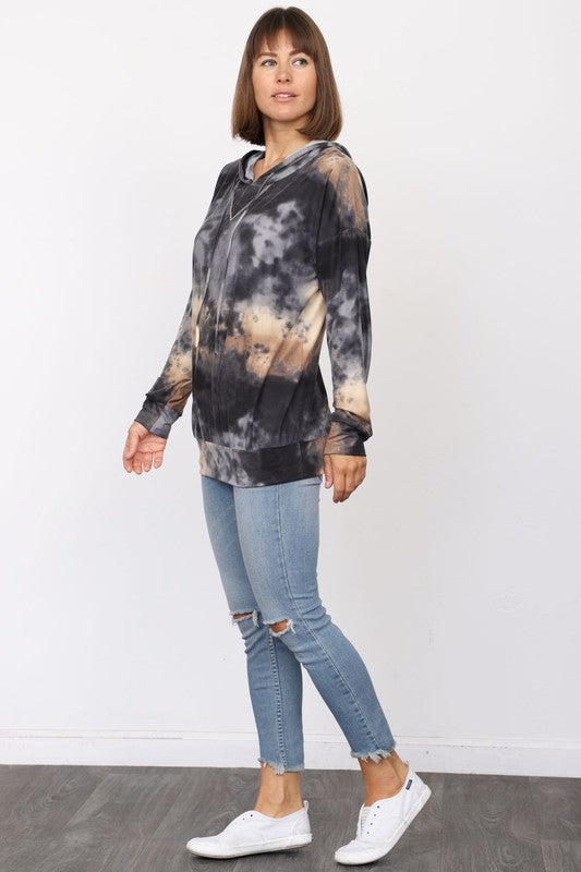 Women's Tie Dye Pullover Hoodie