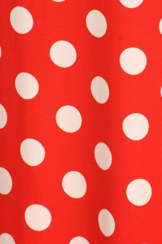 Women's Plus Size High Waisted Polka Dot Maxi Skirt