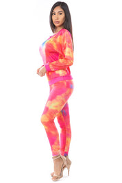 Women's V-Neck Long Sleeve Casual Pant Suit Set
