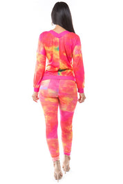 Women's V-Neck Long Sleeve Casual Pant Suit Set