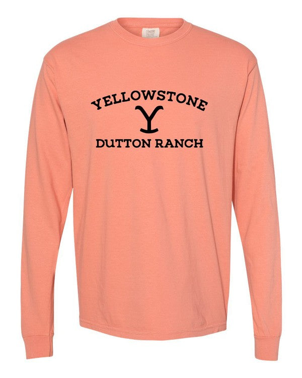 Unisex Comfort Color Long Sleeve Tee - Yellowstone Dutton Ranch