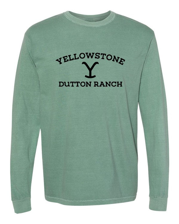 Unisex Comfort Color Long Sleeve Tee - Yellowstone Dutton Ranch