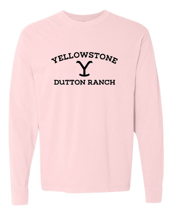 Unisex Comfort Color Long Sleeve Tee - Yellowstone Dutton Ranch
