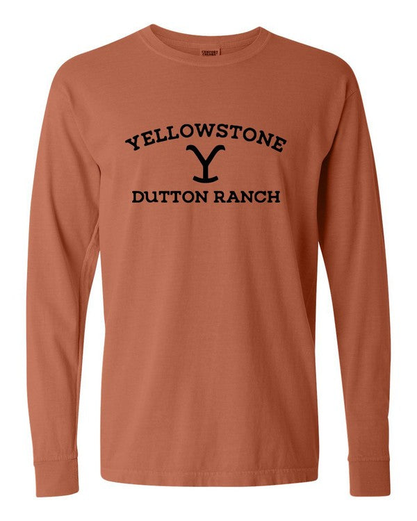 Unisex Comfort Color Long Sleeve Tee - Yellowstone Dutton Ranch