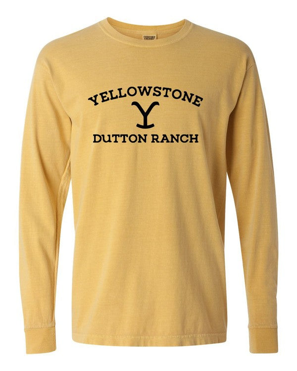 Unisex Comfort Color Long Sleeve Tee - Yellowstone Dutton Ranch