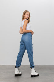 Women's Casual Wide Leg Denim Jogger Pants