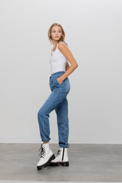 Women's Casual Wide Leg Denim Jogger Pants