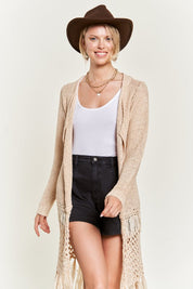 Women's Fringe Knit Cardigan