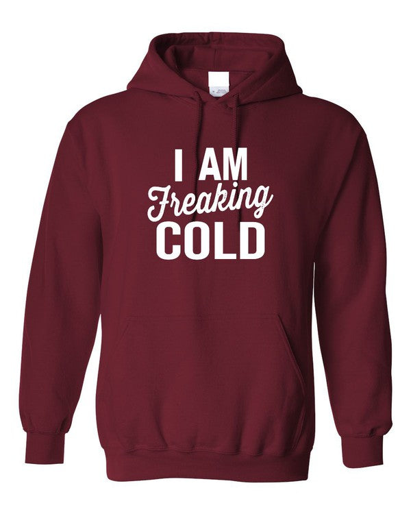 Unisex Graphic Softstyle Hoodie - "I Am Freaking Cold"