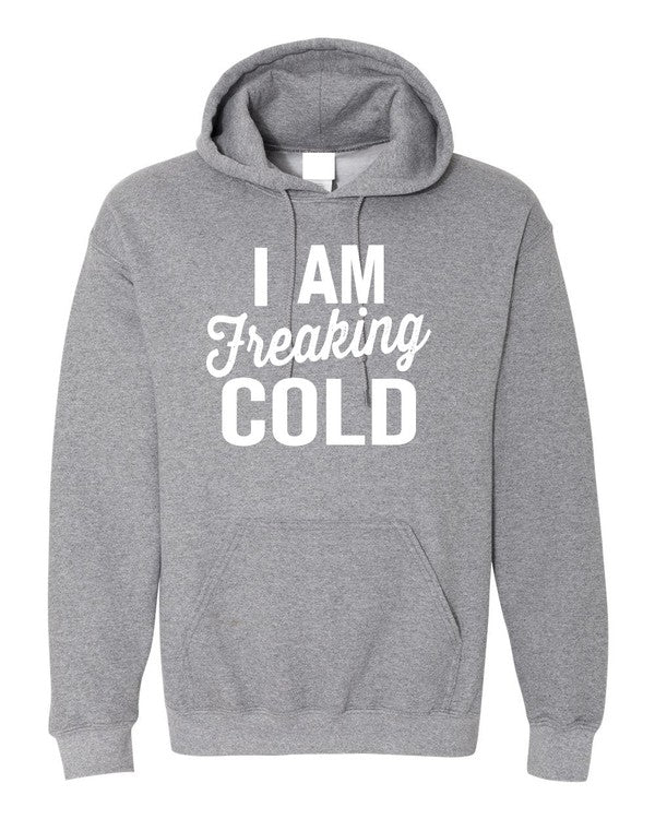 Unisex Graphic Softstyle Hoodie - "I Am Freaking Cold"