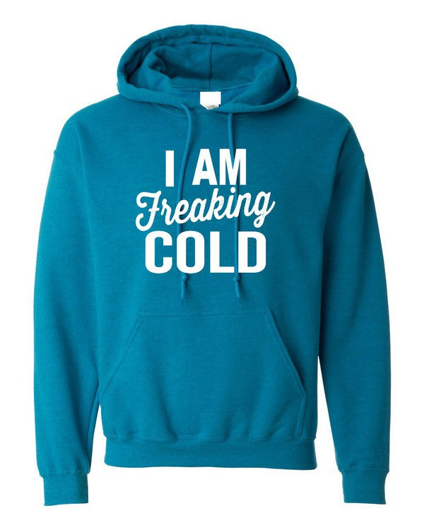Unisex Graphic Softstyle Hoodie - "I Am Freaking Cold"