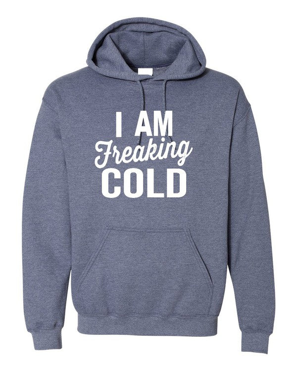 Unisex Graphic Softstyle Hoodie - "I Am Freaking Cold"