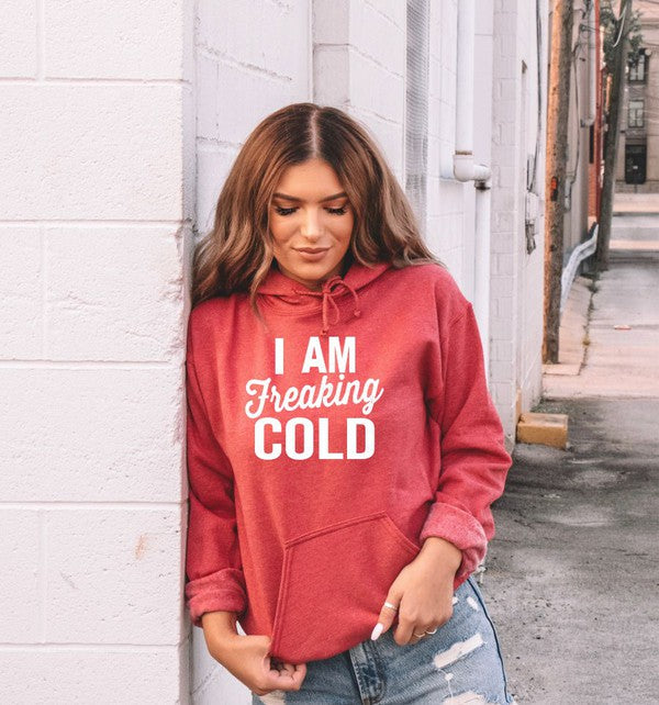 Unisex Graphic Softstyle Hoodie - "I Am Freaking Cold"