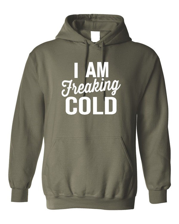 Unisex Graphic Softstyle Hoodie - "I Am Freaking Cold"