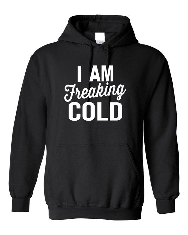 Unisex Graphic Softstyle Hoodie - "I Am Freaking Cold"