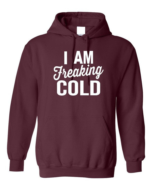 Unisex Graphic Softstyle Hoodie - "I Am Freaking Cold"