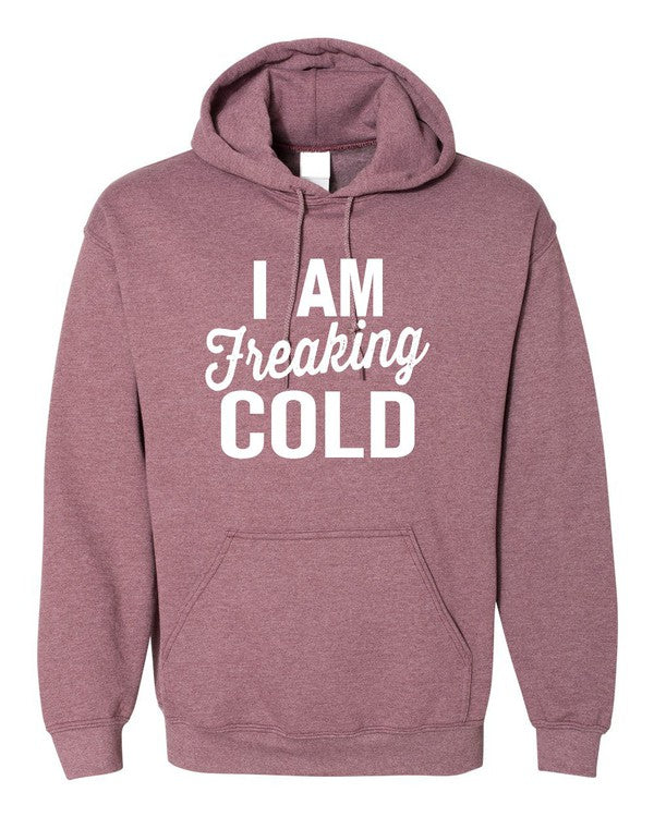 Unisex Graphic Softstyle Hoodie - "I Am Freaking Cold"