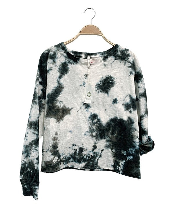 Women's Tie Dye Cotton Pullover Sweatshirt