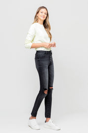 Women's High Rise Distressed Ankle Skinny Jeans