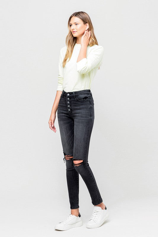 Women's High Rise Distressed Ankle Skinny Jeans