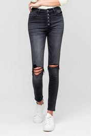 Women's High Rise Distressed Ankle Skinny Jeans