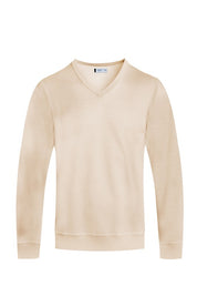 Men's Regular Fit Solid V-Neck Knit Sweater