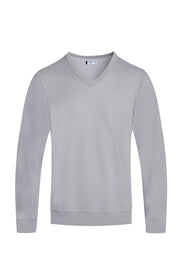 Men's Regular Fit Solid V-Neck Knit Sweater