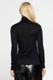 Extra Soft Slub Jersey Spandex Turtleneck Top