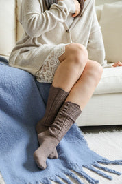 Women's Cozy Shell Stitch Crew Socks