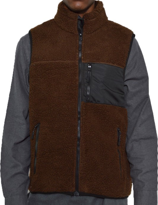 Padded Sherpa Fleece Vest