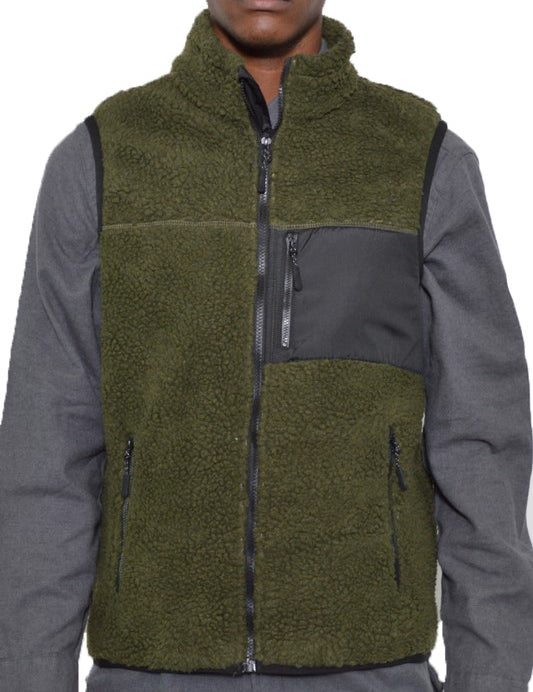 Women's Padded Sherpa Fleece Vest