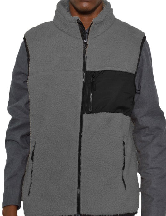 Padded Sherpa Fleece Vest