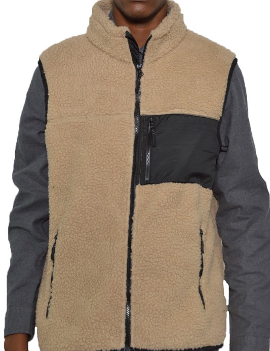 Padded Sherpa Fleece Vest