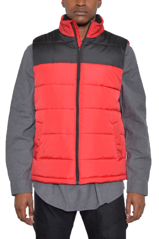 Men's Two-Tone Padded Winter Vest